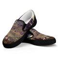 Denali Mountain Print Black Slip On Sneakers