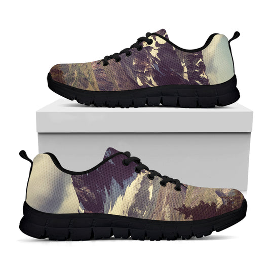Denali Mountain Print Black Sneakers