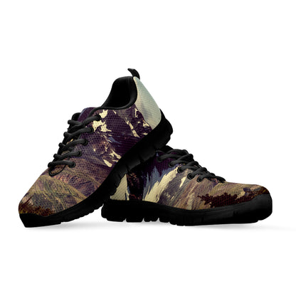 Denali Mountain Print Black Sneakers