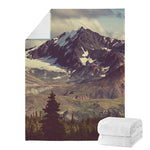 Denali Mountain Print Blanket