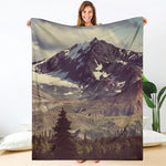 Denali Mountain Print Blanket