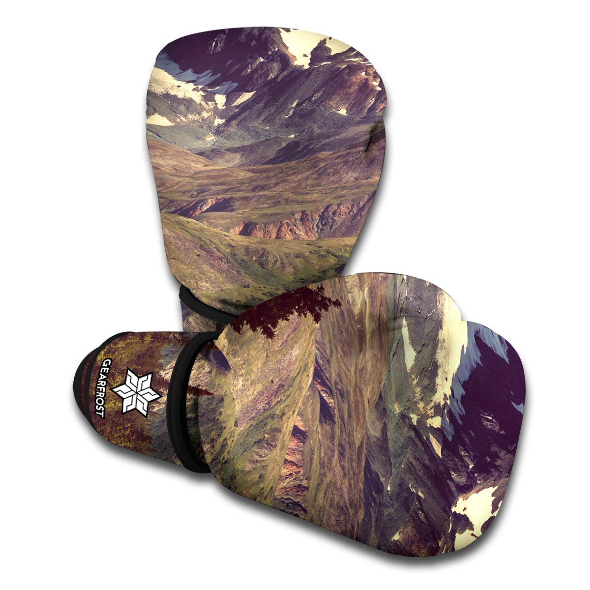 Denali Mountain Print Boxing Gloves