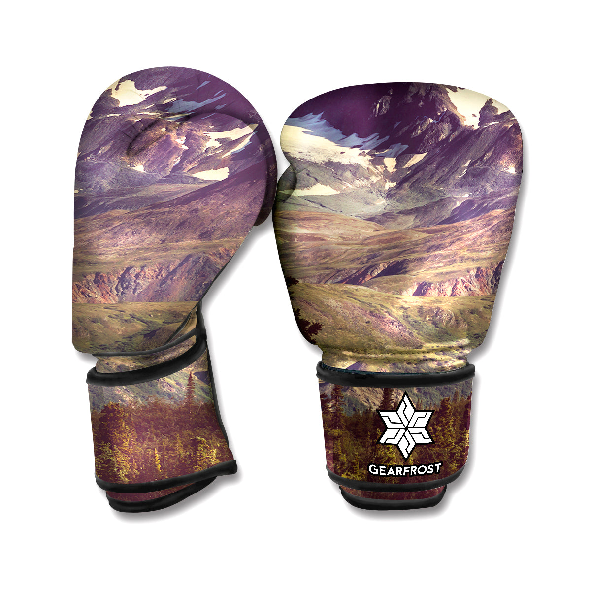 Denali Mountain Print Boxing Gloves