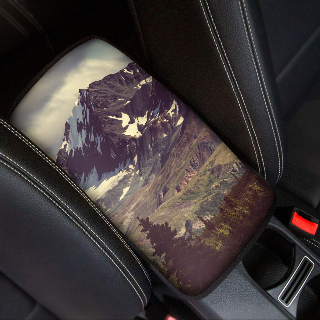 Denali Mountain Print Car Center Console Cover