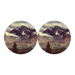 Denali Mountain Print Car Coasters