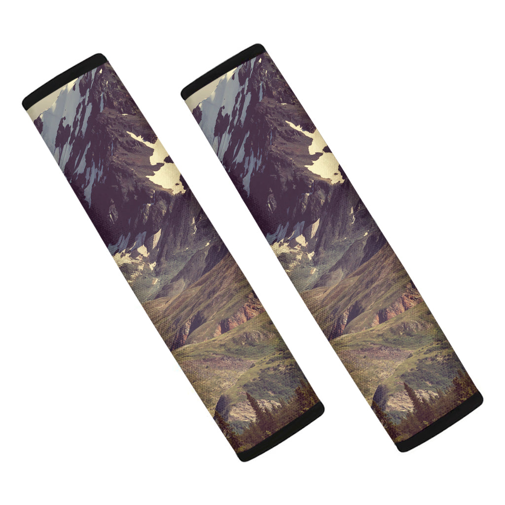 Denali Mountain Print Car Seat Belt Covers