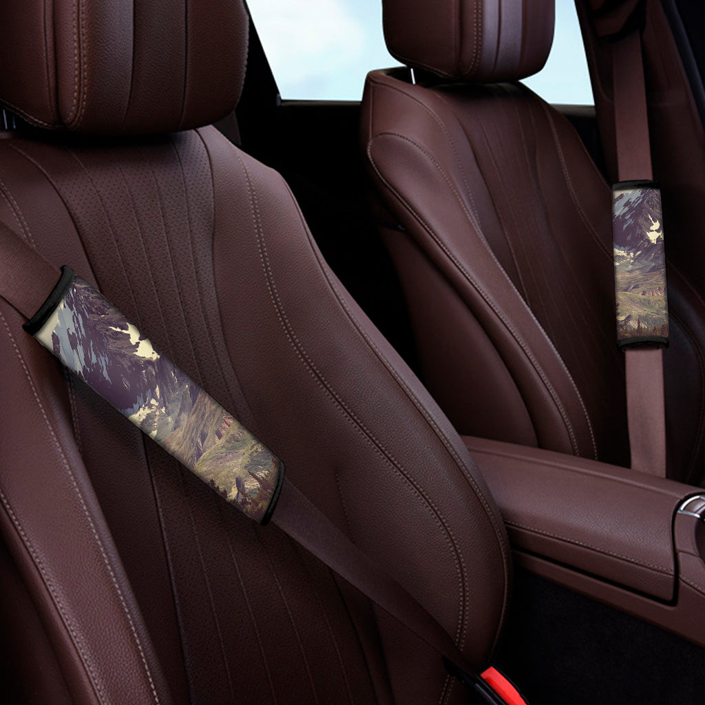 Denali Mountain Print Car Seat Belt Covers