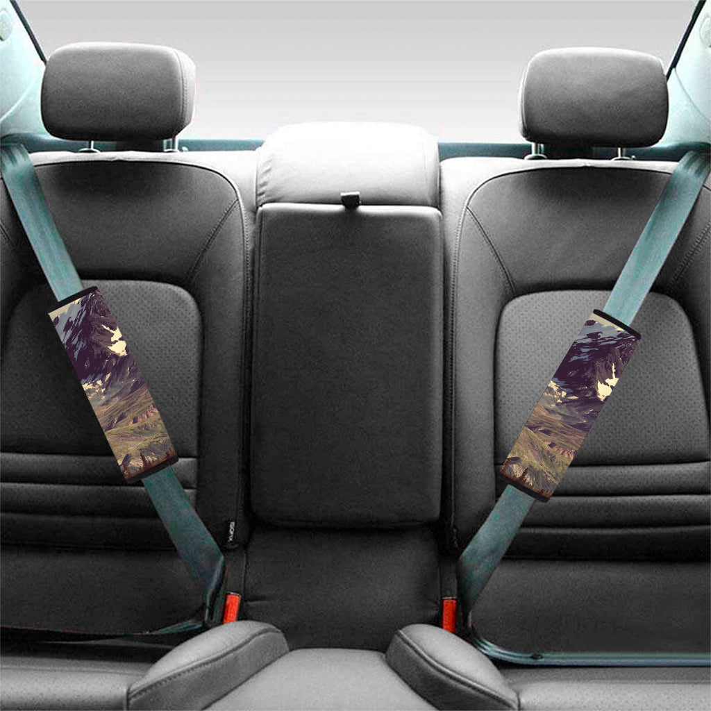 Denali Mountain Print Car Seat Belt Covers