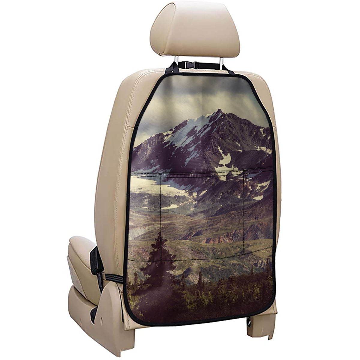 Denali Mountain Print Car Seat Organizers
