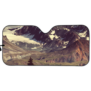 Denali Mountain Print Car Sun Shade