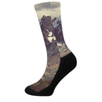 Denali Mountain Print Crew Socks