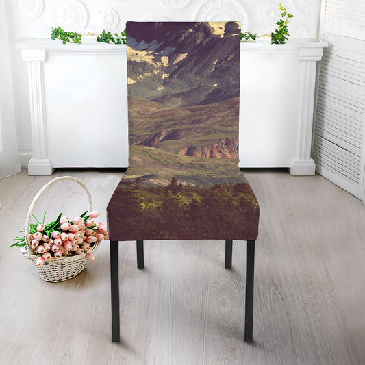 Denali Mountain Print Dining Chair Slipcover