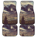 Denali Mountain Print Front and Back Car Floor Mats