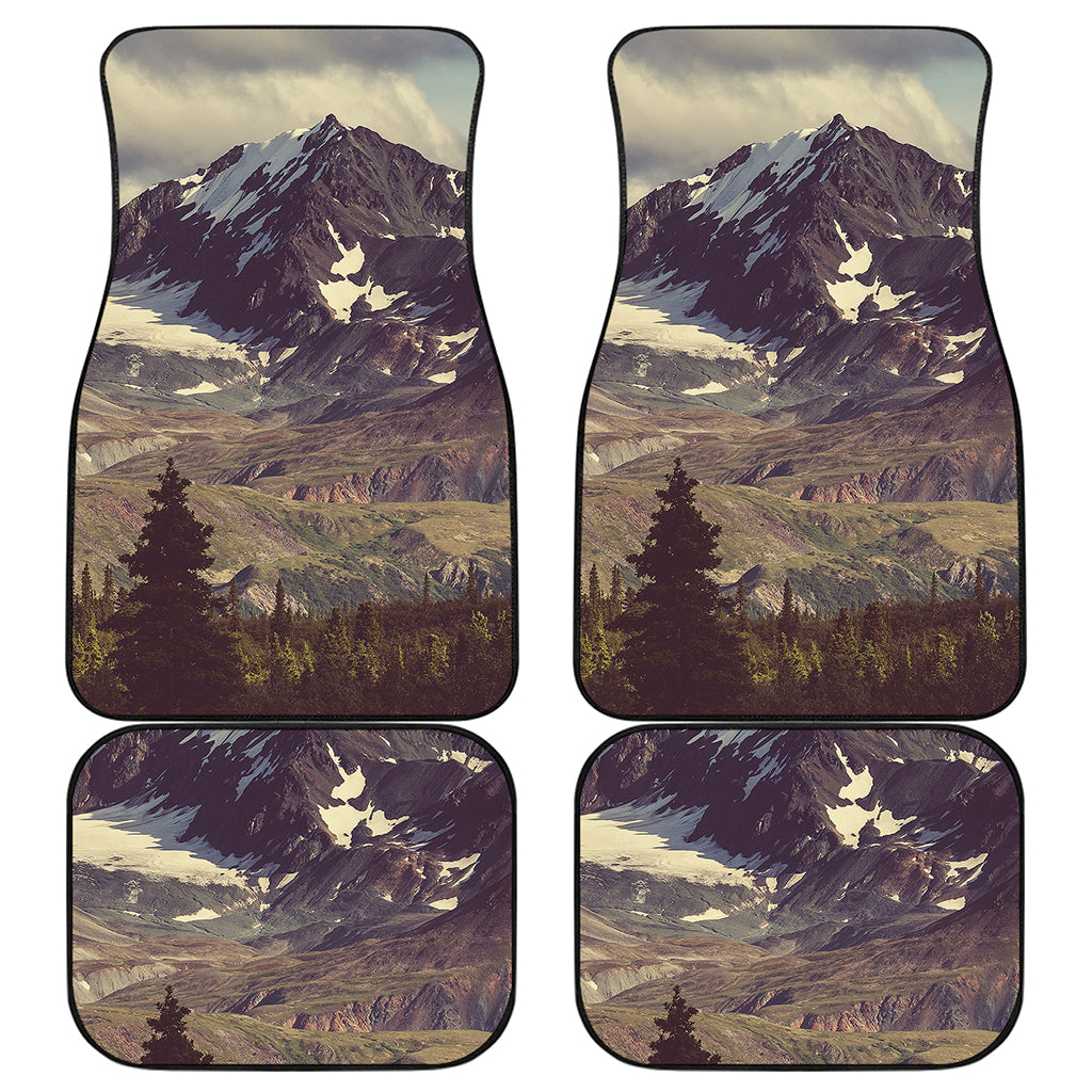 Denali Mountain Print Front and Back Car Floor Mats