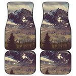 Denali Mountain Print Front and Back Car Floor Mats