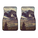 Denali Mountain Print Front Car Floor Mats