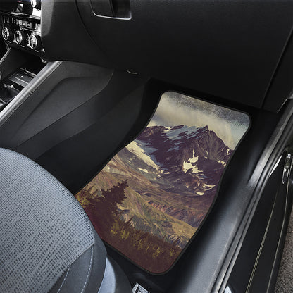 Denali Mountain Print Front Car Floor Mats