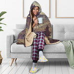 Denali Mountain Print Hooded Blanket