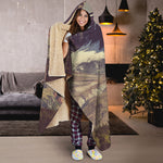 Denali Mountain Print Hooded Blanket