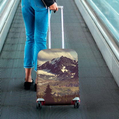 Denali Mountain Print Luggage Cover
