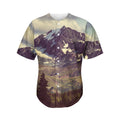 Denali Mountain Print Men's Baseball Jersey