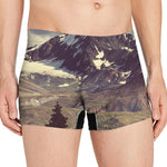 Denali Mountain Print Men's Boxer Briefs