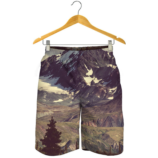 Denali Mountain Print Men's Shorts