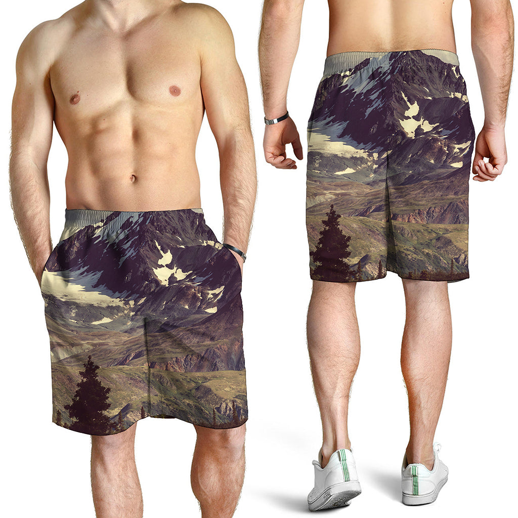Denali Mountain Print Men's Shorts
