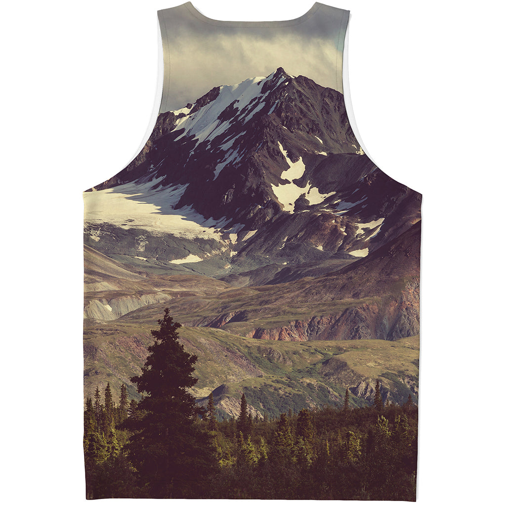 Denali Mountain Print Men's Tank Top
