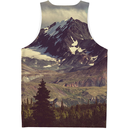 Denali Mountain Print Men's Tank Top