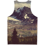 Denali Mountain Print Men's Tank Top