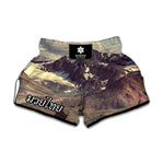 Denali Mountain Print Muay Thai Boxing Shorts