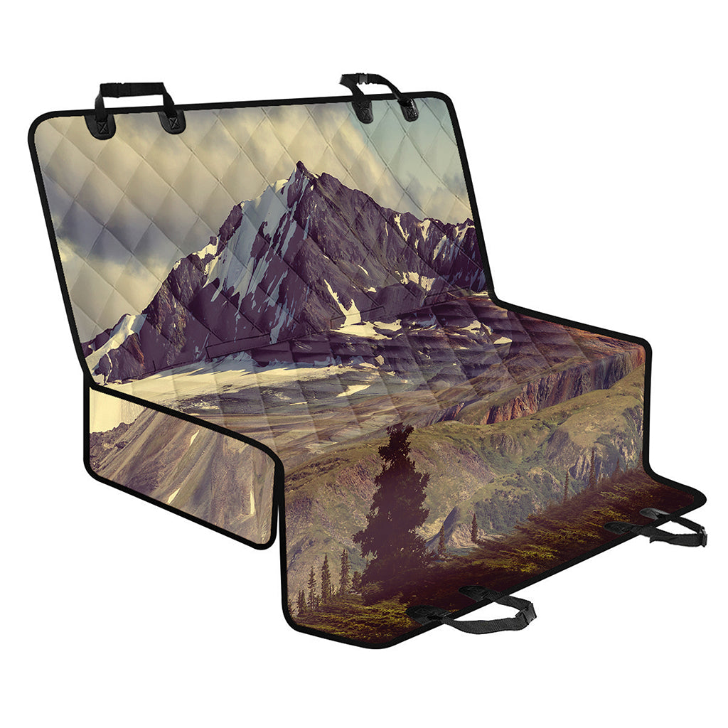 Denali Mountain Print Pet Car Back Seat Cover