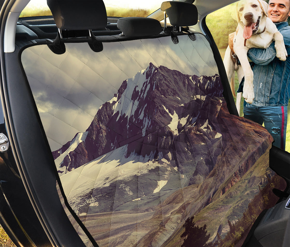 Denali Mountain Print Pet Car Back Seat Cover