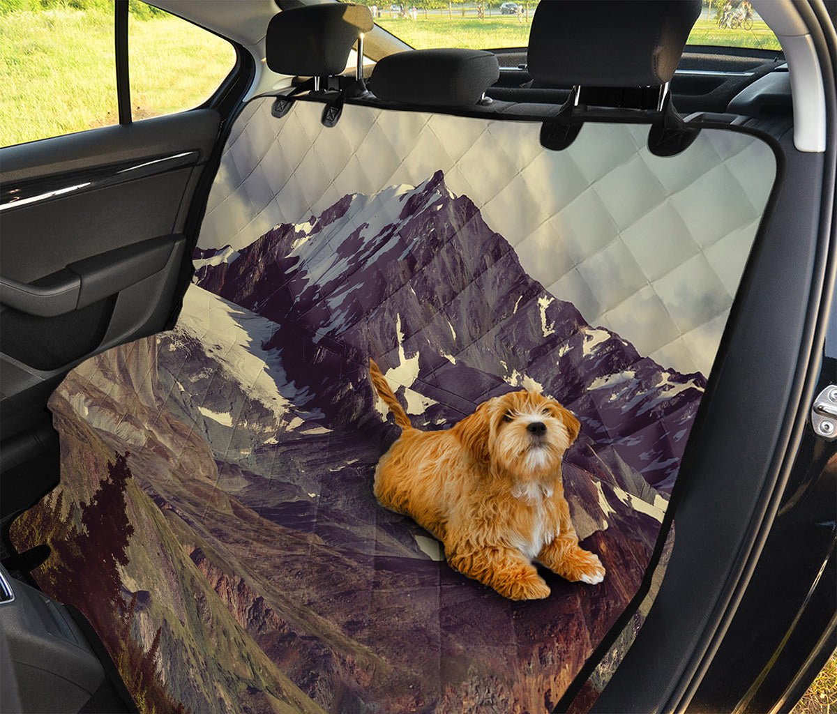 Denali Mountain Print Pet Car Back Seat Cover