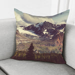 Denali Mountain Print Pillow Cover