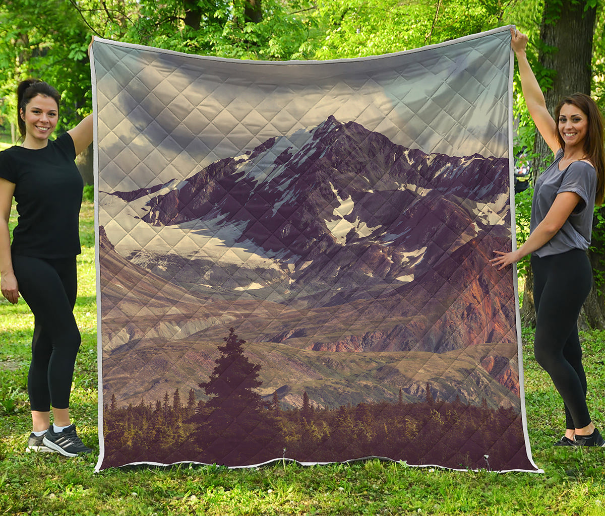 Denali Mountain Print Quilt