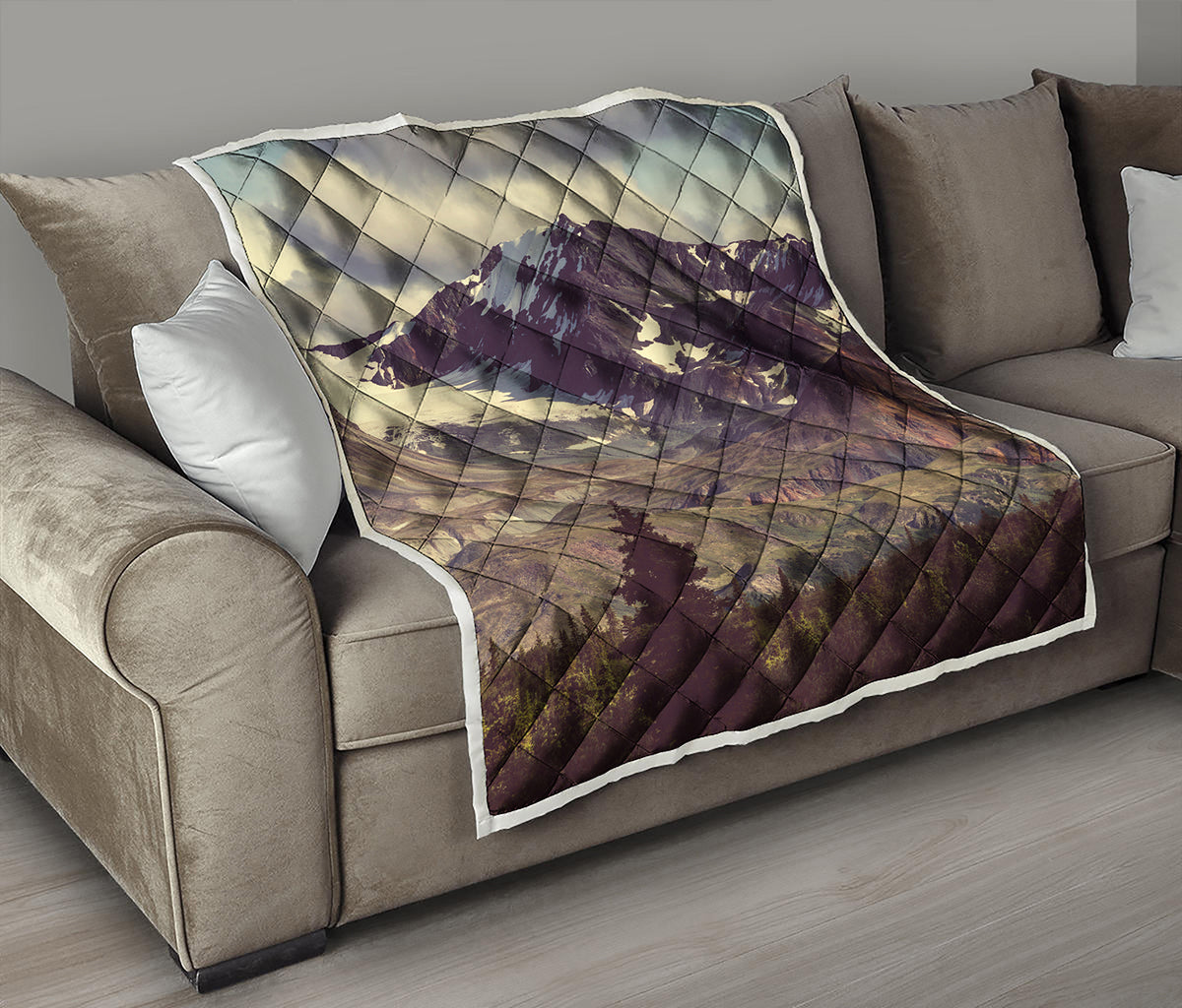 Denali Mountain Print Quilt