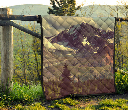 Denali Mountain Print Quilt