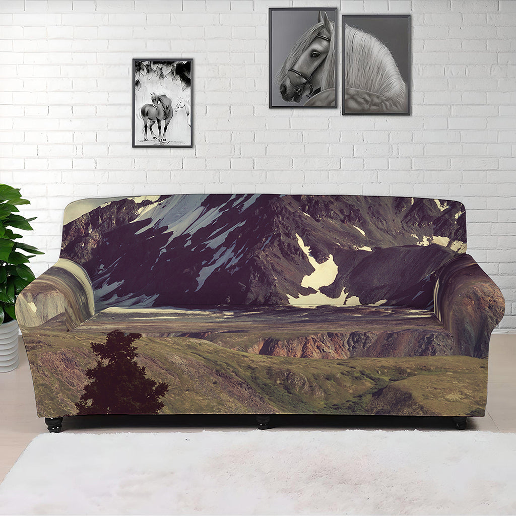 Denali Mountain Print Sofa Cover