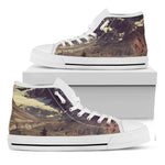 Denali Mountain Print White High Top Shoes