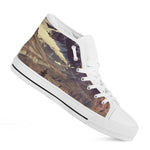 Denali Mountain Print White High Top Shoes