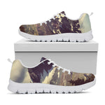 Denali Mountain Print White Sneakers