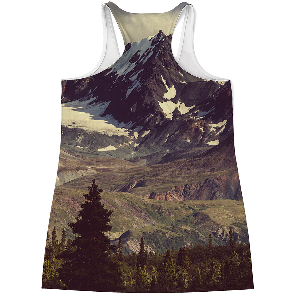 Denali Mountain Print Women's Racerback Tank Top
