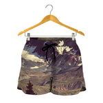 Denali Mountain Print Women's Shorts