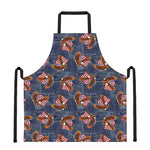 Denim American Eagle Pattern Print Apron