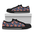 Denim American Eagle Pattern Print Black Low Top Sneakers