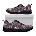 Denim American Eagle Pattern Print Black Running Shoes