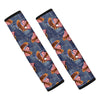 Denim American Eagle Pattern Print Car Seat Belt Covers