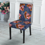 Denim American Eagle Pattern Print Dining Chair Slipcover